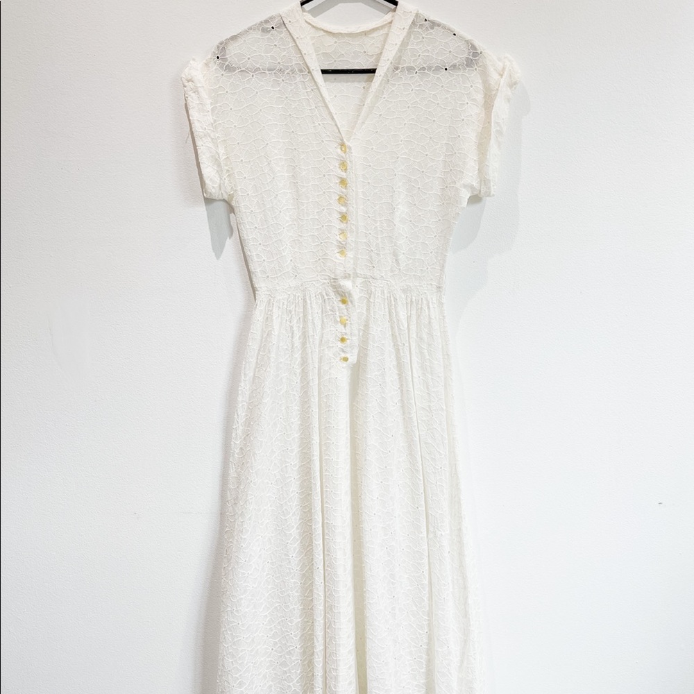 Adorable white vintage sun dress